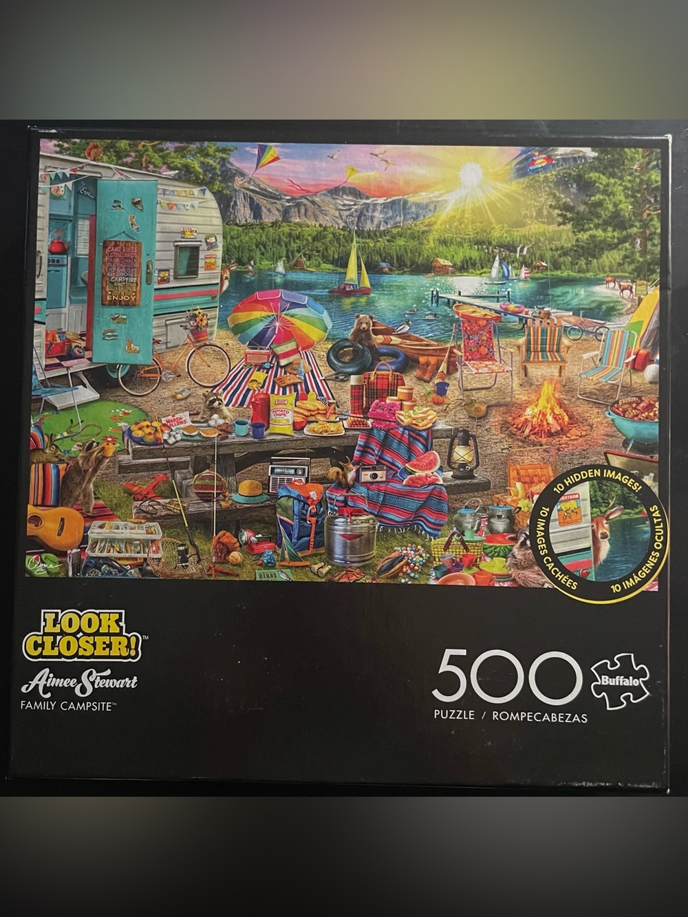 Buffalo Games Aimee Stewart: Look Closer Family Campsite 500 Piece Jigsaw Puzzle